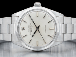 Rolex Air-King 34 Argento Oyster 5500 Silver Lining 